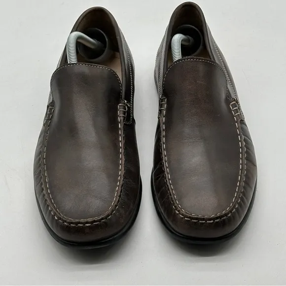 ECCO Men's Classic Moc 2.0 Slip on Driving Style Loafer Brown Leather Sz 44