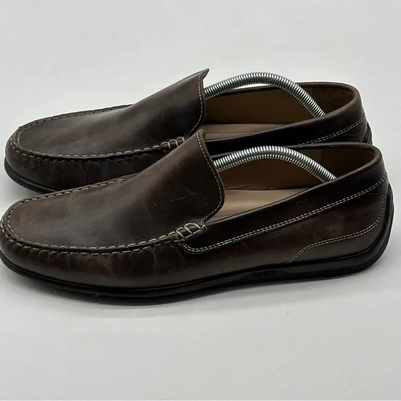 ECCO Men's Classic Moc 2.0 Slip on Driving Style Loafer Brown Leather Sz 44