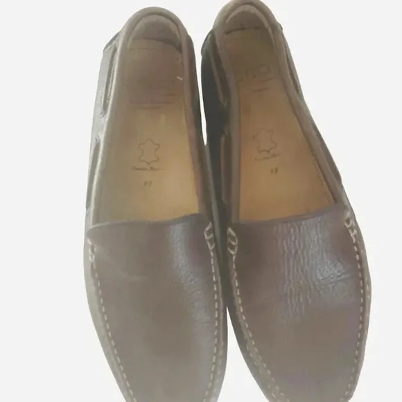 ECCO Men's Driving Loafers Shoes Size EU 43 US 9-9.5 Leather Brown