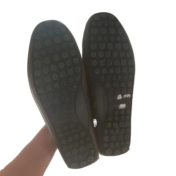 ECCO Men's Driving Loafers Shoes Size EU 43 US 9-9.5 Leather Brown
