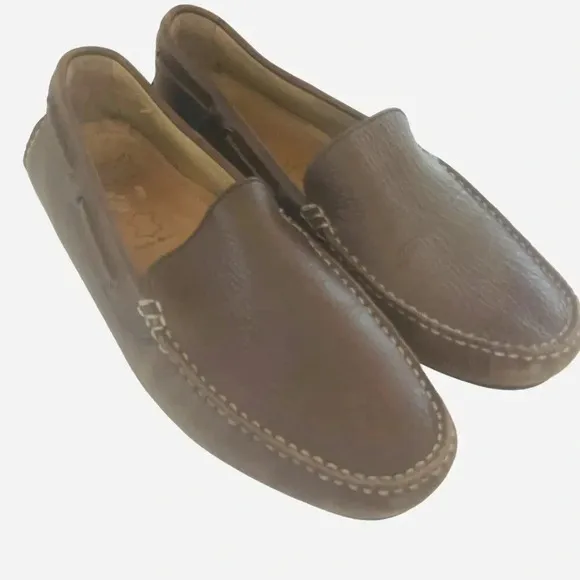 ECCO Men's Driving Loafers Shoes Size EU 43 US 9-9.5 Leather Brown