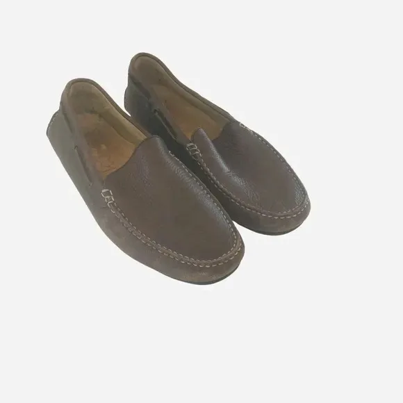 ECCO Men's Driving Loafers Shoes Size EU 43 US 9-9.5 Leather Brown