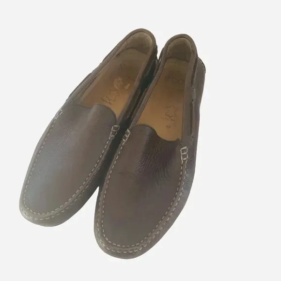 ECCO Men's Driving Loafers Shoes Size EU 43 US 9-9.5 Leather Brown