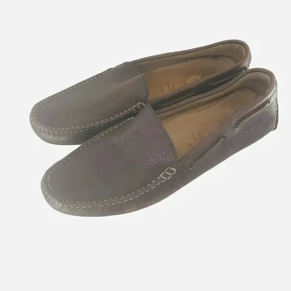 ECCO Men's Driving Loafers Shoes Size EU 43 US 9-9.5 Leather Brown