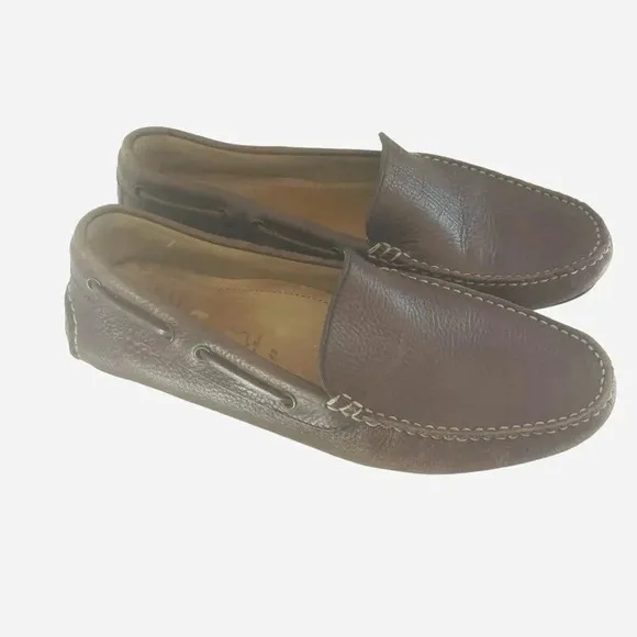 ECCO Men's Driving Loafers Shoes Size EU 43 US 9-9.5 Leather Brown
