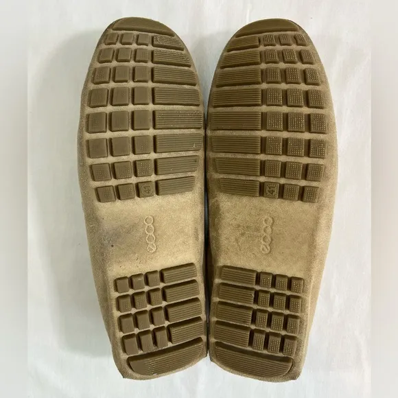 ECCO Men’s Moc Penny Loafers Tan Suede Mens 7-7.5 / EU 41