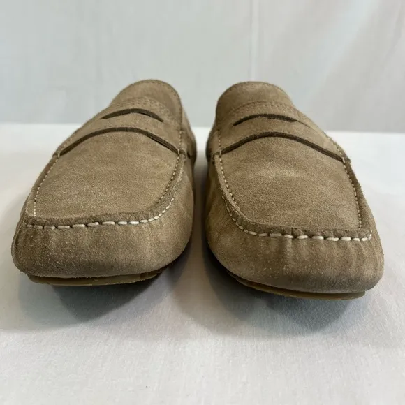 ECCO Men’s Moc Penny Loafers Tan Suede Mens 7-7.5 / EU 41