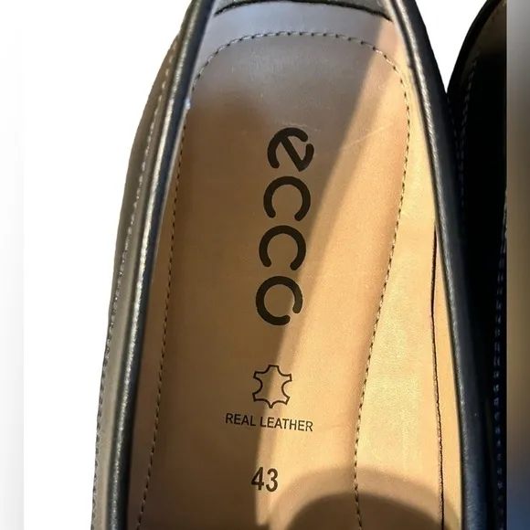 Ecco Moccasins Men's Black Leather Moc 2.0 Loafers Size-43EUR/10US NWOT