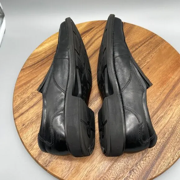 ECCO Seattle Slip On Loafers Black Leather EU 45 US 11 Extra Width