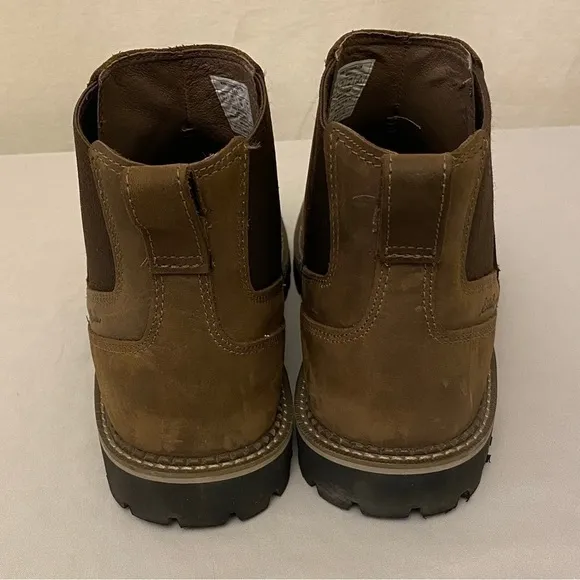 Eddie Bauer 11.5 Men's Severson Chelsea Boots Brown Full Grain Leather