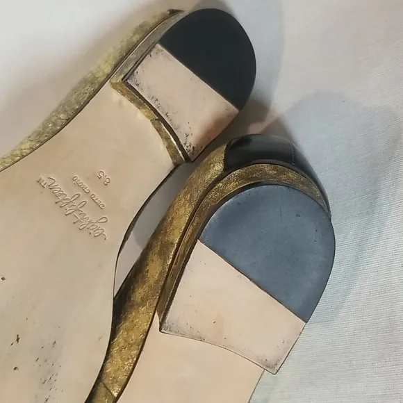 Eight Fifteen Patti Gold Leather Loafers
