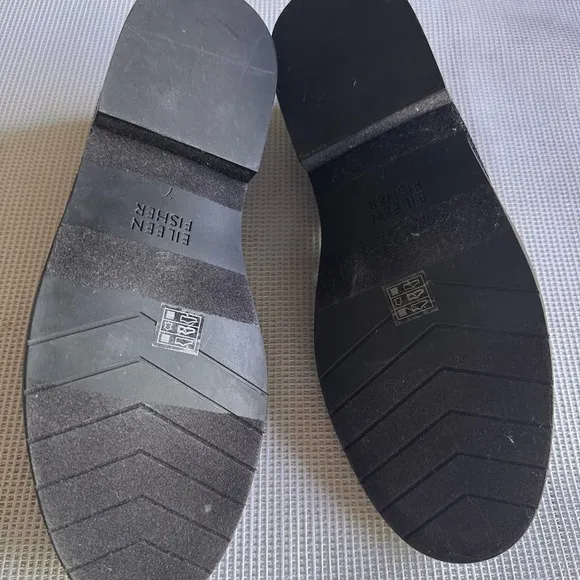 Eileen Fisher Black Flats Slip-On Loafers