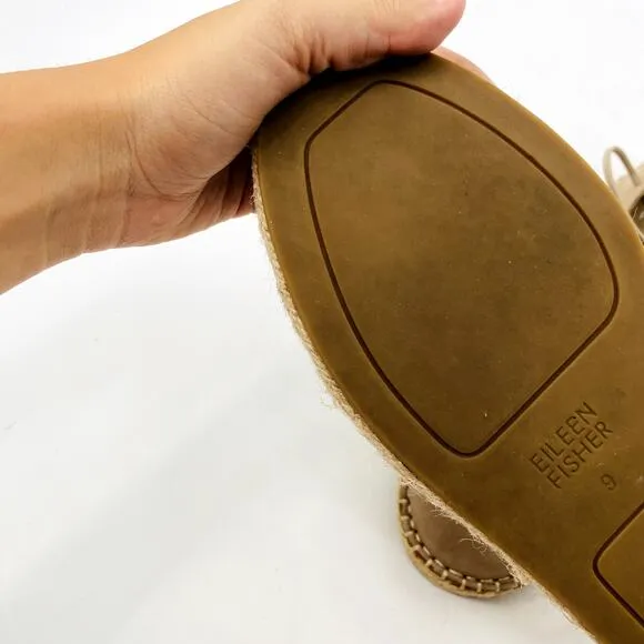 Eileen Fisher Cream Suede Espadrilles