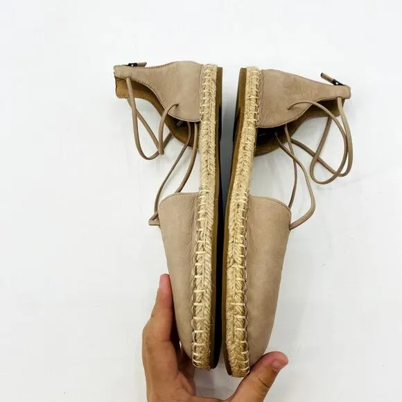 Eileen Fisher Cream Suede Espadrilles