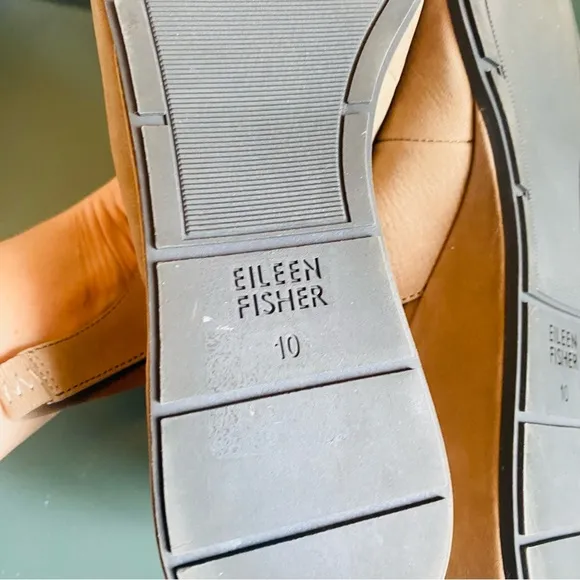 Eileen Fisher Devi Flats Size 10 Latte Pointed Toe