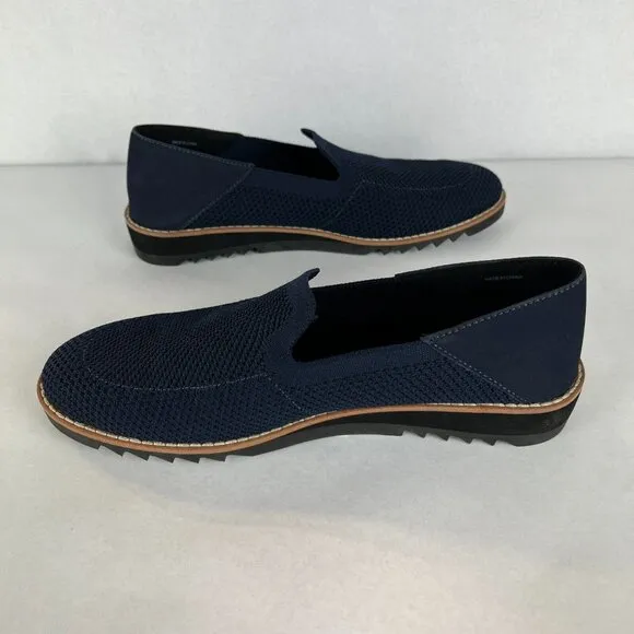 Eileen Fisher Loafers Flats Womens 6.5 Navy Novo Knit Stretch Slip On Comfort‎