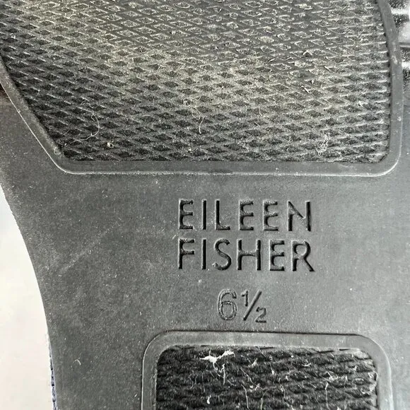 Eileen Fisher Loafers Flats Womens 6.5 Navy Novo Knit Stretch Slip On Comfort‎