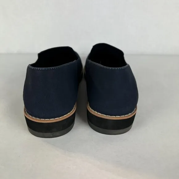 Eileen Fisher Loafers Flats Womens 6.5 Navy Novo Knit Stretch Slip On Comfort‎