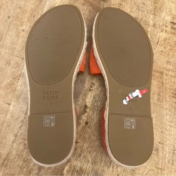 Eileen Fisher Magma Melange Stretch Casual Knit Slip-On Espadrilles Sandals SZ 6
