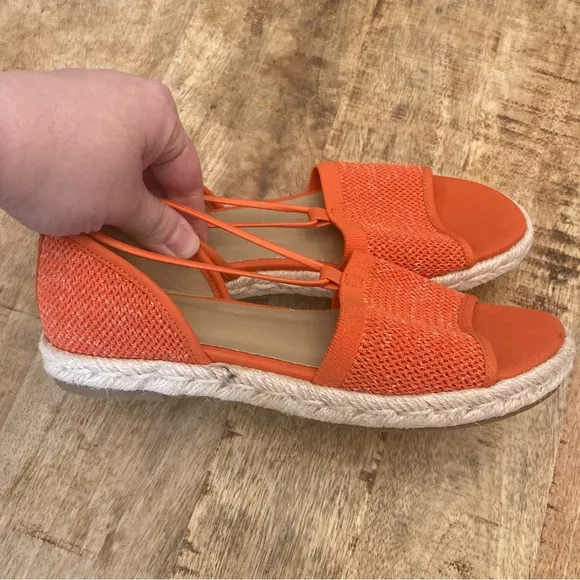 Eileen Fisher Magma Melange Stretch Casual Knit Slip-On Espadrilles Sandals SZ 6