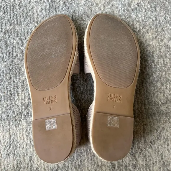 Eileen Fisher Mews Mesh Espadrilles Womens 7 Blush Slip On Sandals