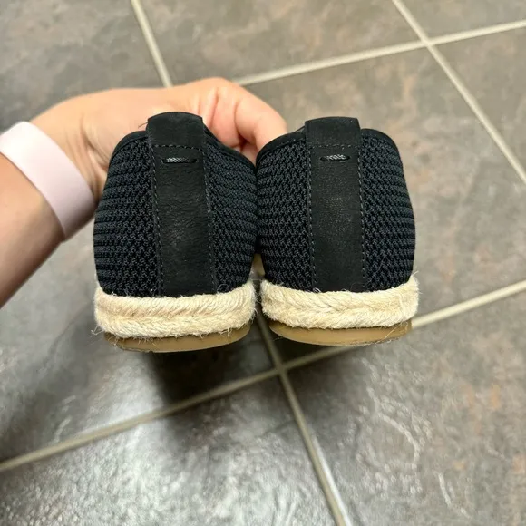 Eileen Fisher Mews Mesh Slip On Espadrilles Flats Womens Shoes Black 9.5
