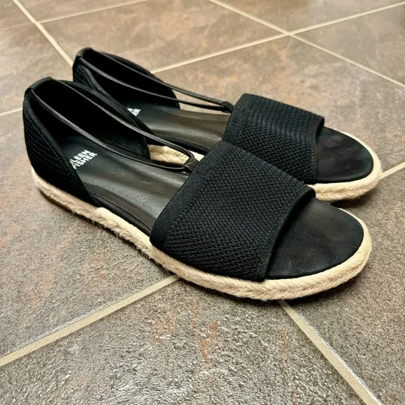 Eileen Fisher Mews Mesh Slip On Espadrilles Flats Womens Shoes Black 9.5