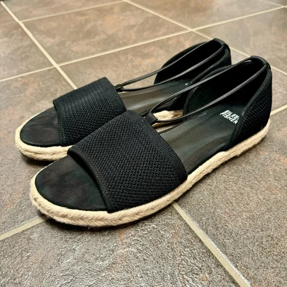 Eileen Fisher Mews Mesh Slip On Espadrilles Flats Womens Shoes Black 9.5