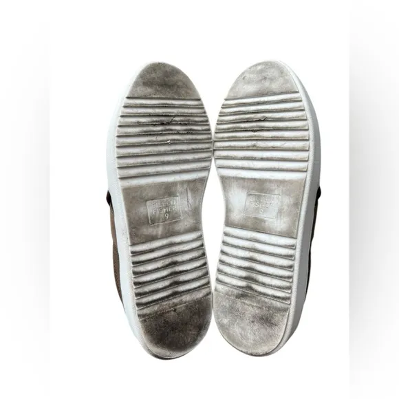Eileen Fisher Pep Slip On Olive Brown Platform Sneakers Size 9.