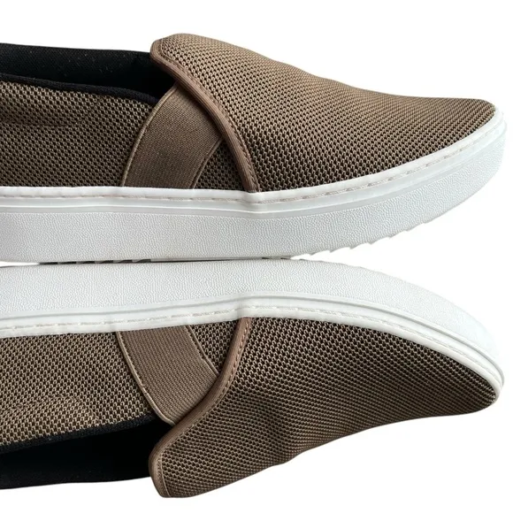 Eileen Fisher Pep Slip On Olive Brown Platform Sneakers Size 9.