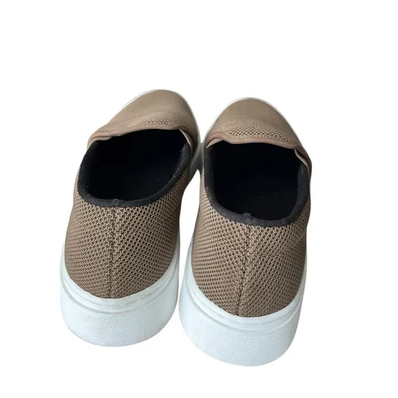 Eileen Fisher Pep Slip On Olive Brown Platform Sneakers Size 9.