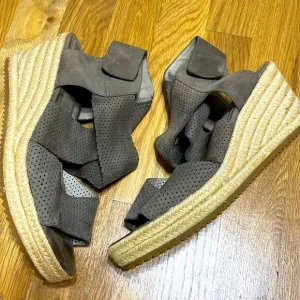 Eileen Fisher Perforated Leather Espadrilles