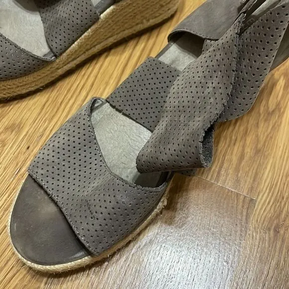 Eileen Fisher Perforated Leather Espadrilles