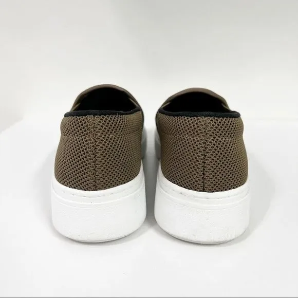 Eileen Fisher Slip On Sneakers Olive 7 Mesh Pep Platform Stretch
