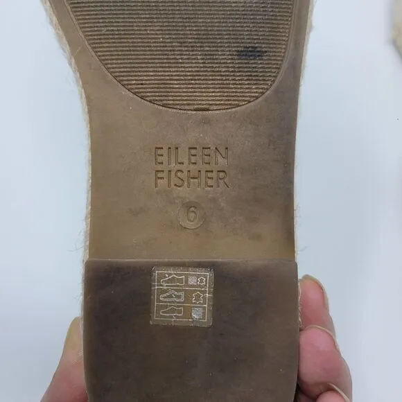 Eileen Fisher Vegan Shoes 6 Mews Mesh Slip-On Espadrilles Peep Toe Black Casual