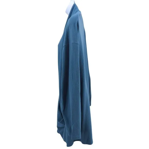 Eileen Fisher Women’s Size 2X Relaxed Blue Cardigan Minimalist Workwear Eco NWOT