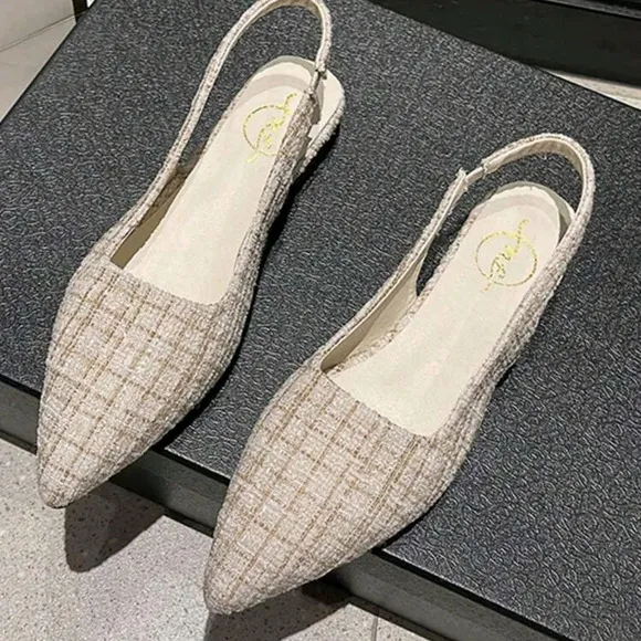 Elegant Women's Shoes - Pointed Toe Low-Heeled French Style Romantic Ladies'