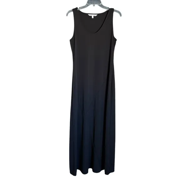 Elizabeth and James Black Liquid Travel Knit Sleeveless Tank Style Maxi Dress M