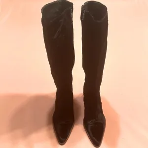 Elizabeth and James Fur boots. Black. Size 8.5.