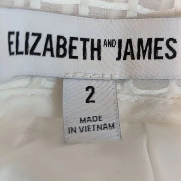 Elizabeth and James White Mesh  Tulle Skirt