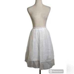 Elizabeth and James White Mesh  Tulle Skirt