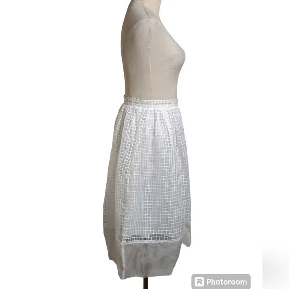 Elizabeth and James White Mesh  Tulle Skirt