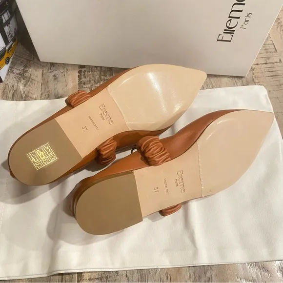 ELLEME Women’s Chouchou Ballerina Ochre Leather Ballet Flats Size 37 MSRP $406