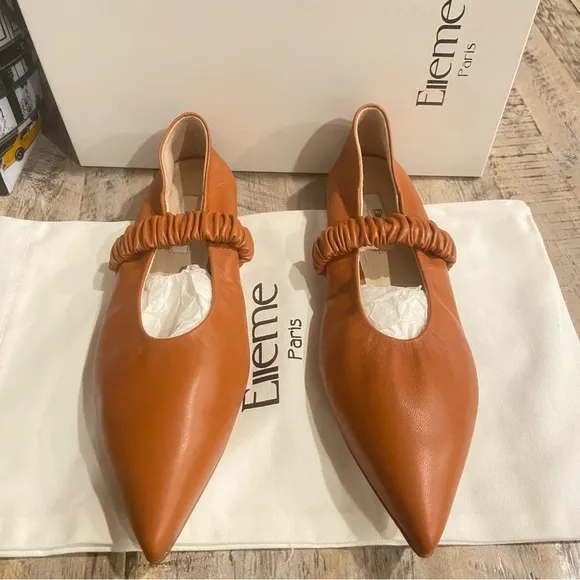 ELLEME Women’s Chouchou Ballerina Ochre Leather Ballet Flats Size 37 MSRP $406
