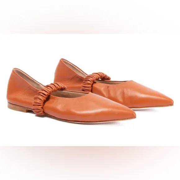 ELLEME Women’s Chouchou Ballerina Ochre Leather Ballet Flats Size 37 MSRP $406