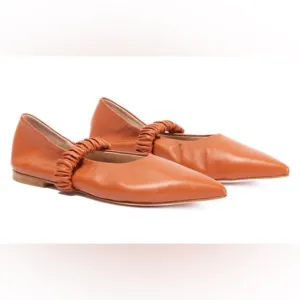 ELLEME Women’s Chouchou Ballerina Ochre Leather Ballet Flats Size 37 MSRP $406