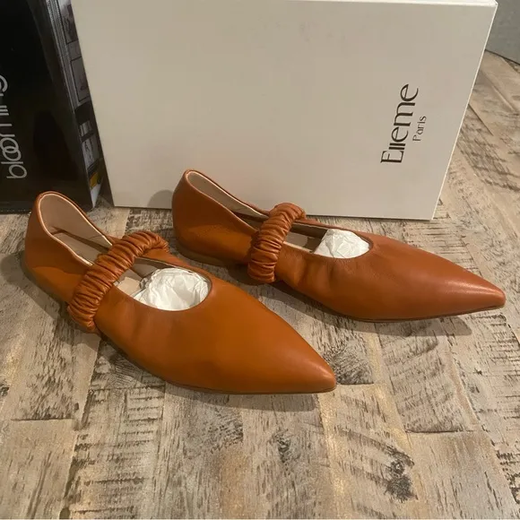 ELLEME Women’s Chouchou Ballerina Ochre Leather Ballet Flats Size 37 MSRP $406