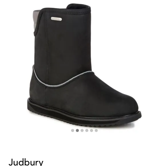 EMU Australia Judbury Waterproof Winter Boots Black with Grey Casual Snow Boots
