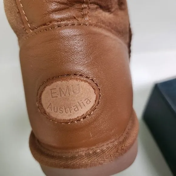 EMU Australia NIB Delegate 100% Sheepskin Boots Chestnut W11263 Size 10W