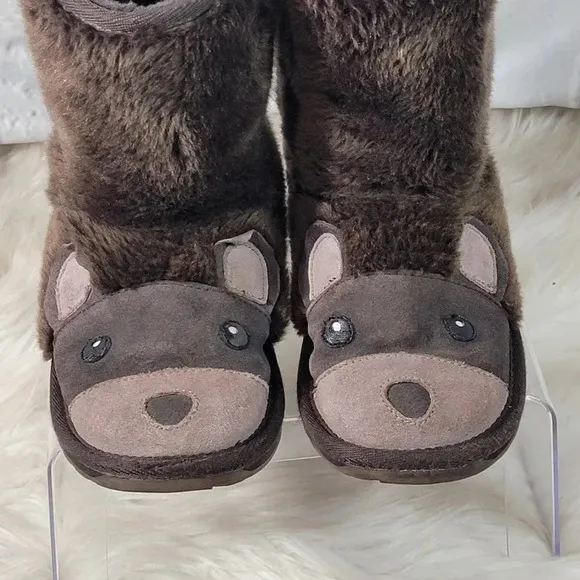 EMU Australia Unisex Boys Girls 3 Winter Boots Wool Brown Bear Shearling Warm